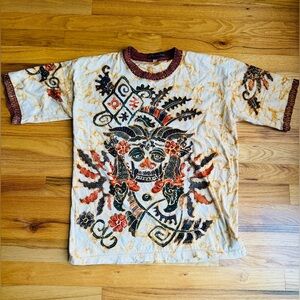 Vintage Kencana Ungu  Batik T-Shirt Unique Face Mask Print